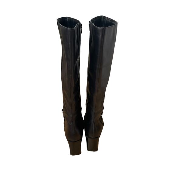 Karen Scott Women Knee High Boots Annalise Size US 9M Black Leather - Picture 6 of 10